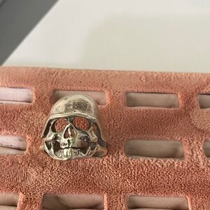 Edgy Silver Skull Ring
